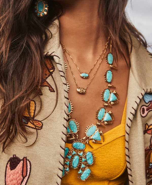 Model wearing Yellow Rose jewelry
